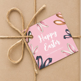 Cute Bunny Öron Glad påsk Gåvor Etiketter