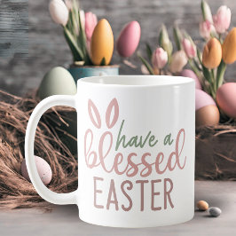 Cute Bunny Öron har en välsignad Påsk Kaffemugg