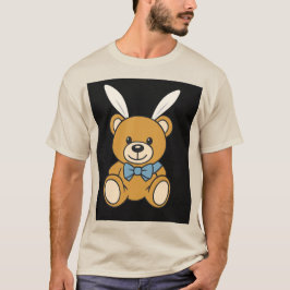 Cute Bunny Öron Nalle Tecknad T-Shirt