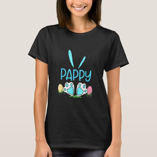 Cute Bunny Öron Påsk Pappy Matching Egg Hunter M T Shirt (Framsida)