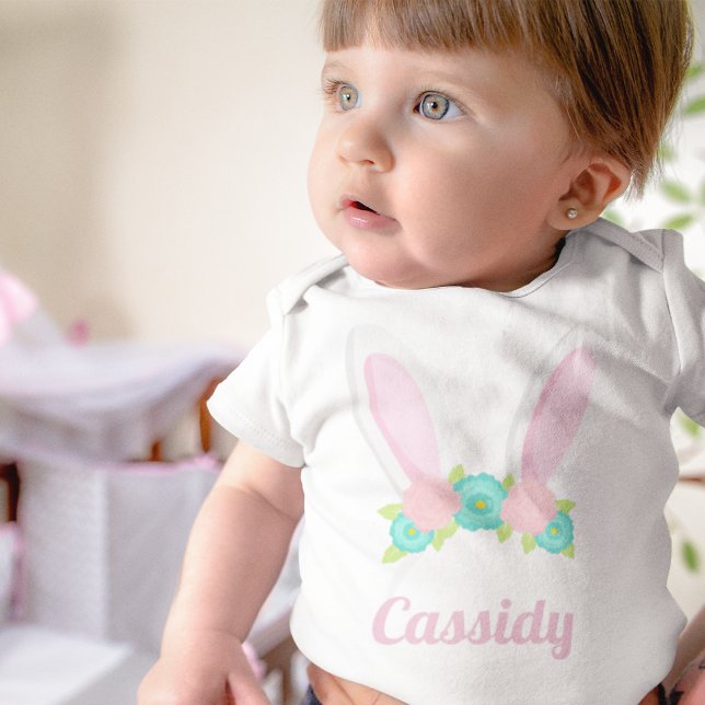 Cute Bunny Öron Tiara Påsk Personlig T Shirt (Skapare uppladdad)