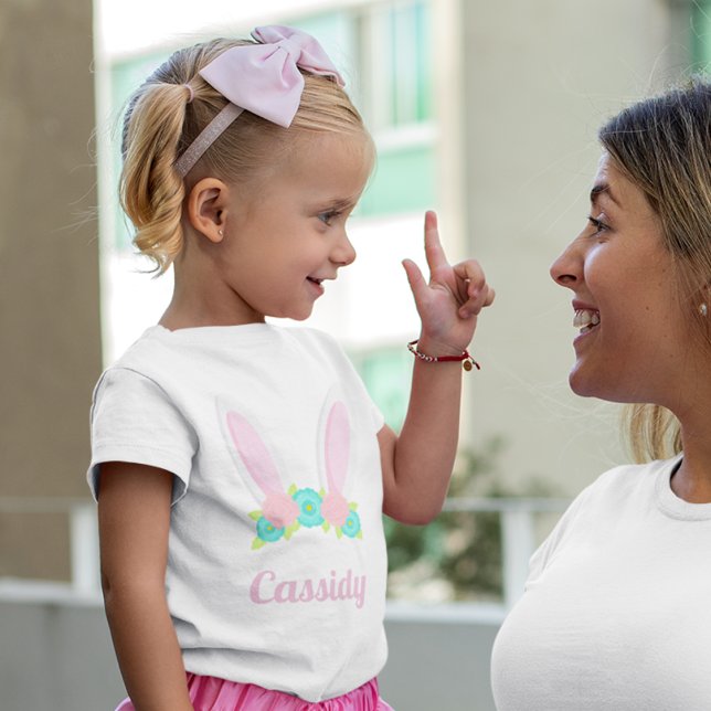 Cute Bunny Öron Tiara Påsk Personlig T Shirt (Skapare uppladdad)