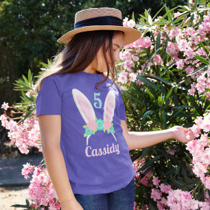 Cute Bunny Öron Tiara Påsk T Shirt