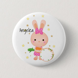 Cute, Bunny, paddle, födelsedag, hälsning, invitat Knapp