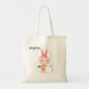 Cute, Bunny, paddle, födelsedag, hälsning, invitat Tygkasse