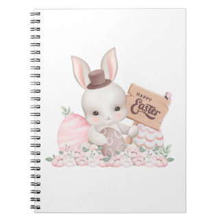 Cute Bunny Påsk bärbar dator Gift Anteckningsbok