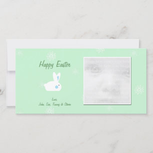 Cute Bunny Påsk-fotokort Julkort