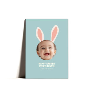 Cute Bunny Påsk Hälsning-fotokort Julkort