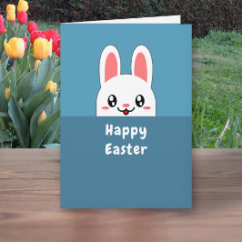 Cute Bunny Påsk-kort Tack Kort