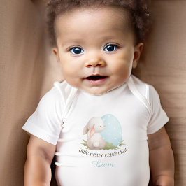 Cute Bunny Påsk Personlig Namn Cotton Svan T Shirt