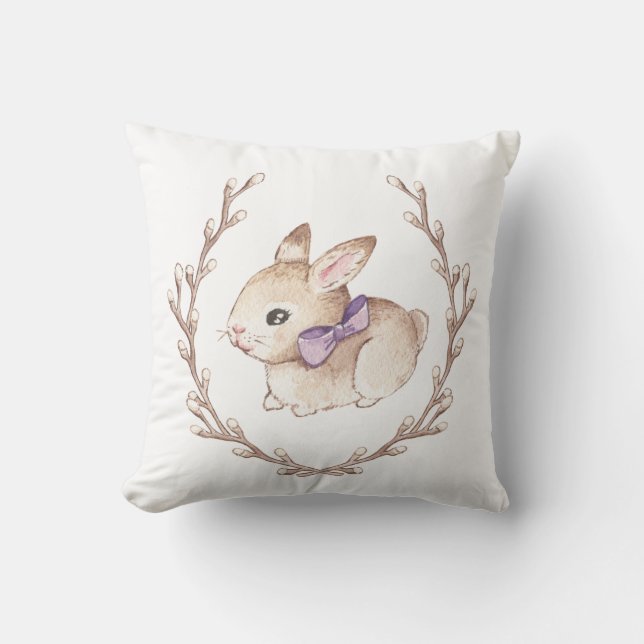 Cute bunny Påsk Pillow Kudde (Framsida)