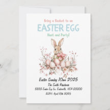 Cute Bunny Påskägg Hunt och Party