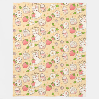 Cute Bunny Pattern Fleecefilt