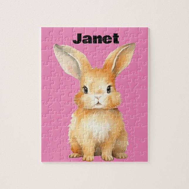 Cute Bunny Personlig Pussel (Vertikal)