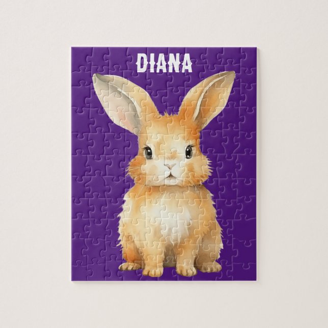 Cute Bunny Personlig Pussel (Vertikal)