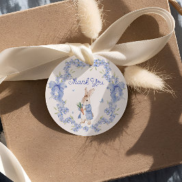 Cute Bunny Peter Rabbit Boy Shower Tack Gåvor Etiketter