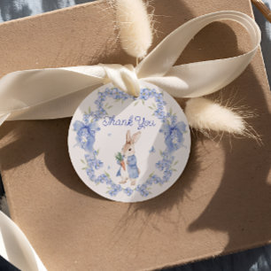 Cute Bunny Peter Rabbit Boy Shower Tack Gåvor Etiketter