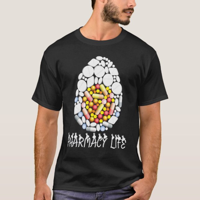 Cute Bunny Pharmacist Pharmacy Life Happy Easter E T Shirt (Framsida)