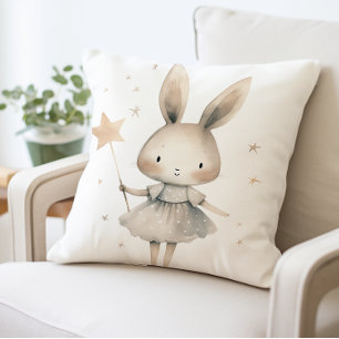 Cute Bunny Pillow, Star Trollspö Rabbit Kudde