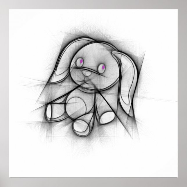 Cute bunny poster. poster (Framsidan)