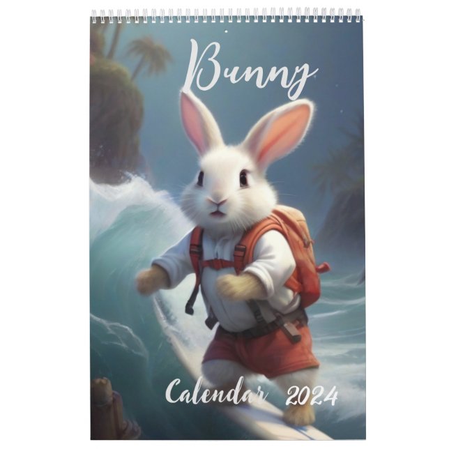 Cute Bunny Rabbit 2024 Kalender (Omslag)
