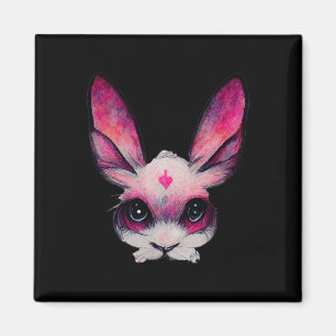 Cute Bunny Rabbit Animal with Färg - A Girls Hal Magnet