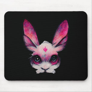 Cute Bunny Rabbit Animal with Färg - A Girls Hal Musmatta