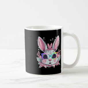 Cute Bunny Rabbit Ansikte Tie Dye Gles Girl Lyckli Kaffemugg