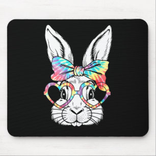 Cute Bunny Rabbit Ansikte Tie Dye Gles Girl Lyckli Musmatta