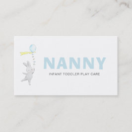*~* Cute Bunny Rabbit Balloon Nanny Visitkort
