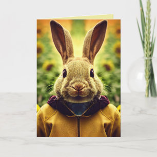 CUTE BUNNY RABBIT BIRTHDAY-KORT KORT