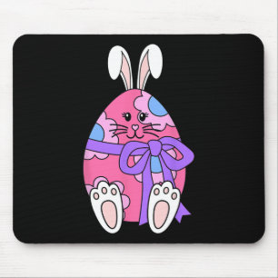 Cute Bunny Rabbit Egg Blommigt Girls Glad påsk Da Musmatta