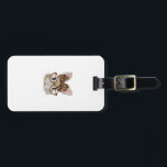 Cute Bunny Rabbit Face Leopard Coquette Bow Glasse Bagagebricka<br><div class="desc">Cute Bunny Rabbit Face Leopard Coquette Bow Glasses Easter T-Shirt</div>