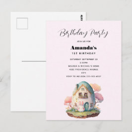 Cute Bunny Rabbit Japanska Kawaii Stil Vykort