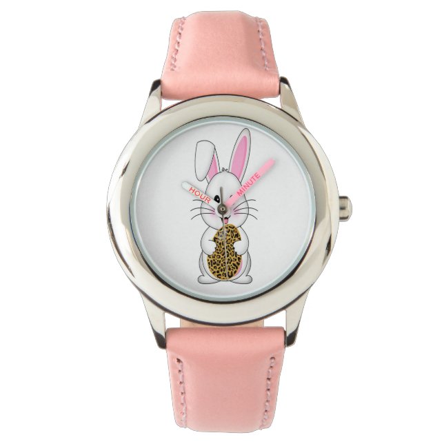 Cute Bunny Rabbit Kid Watch Birthday Gift Kids Armbandsur (Framsida)