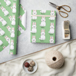 Cute Bunny Rabbit Lägg till en Papper Wrapping för Presentpapper