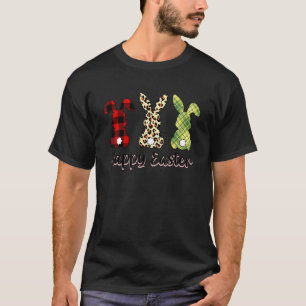 Cute Bunny Rabbit Leopard Rainbow Girl Lycklig Eas T Shirt