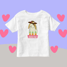 Cute Bunny Rabbit med Hat och Namn