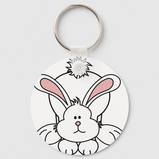 Cute Bunny Rabbit Nyckelring (Framsida)