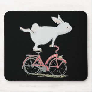 Cute Bunny Rabbit på Bike Cycling Bicycle Musmatta