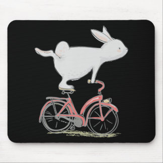 Cute Bunny Rabbit på Bike Cycling Bicycle Musmatta