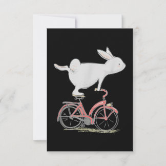 Cute Bunny Rabbit på Bike Cycling Bicycle OSA Kort