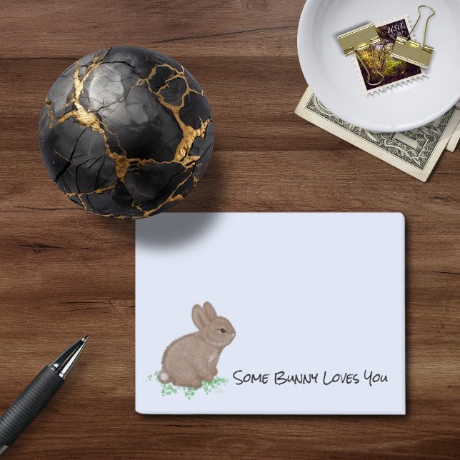 Cute Bunny Rabbit Personlig Post-it Block (Cute Bunny Rabbit Personalized Post-it Notes)