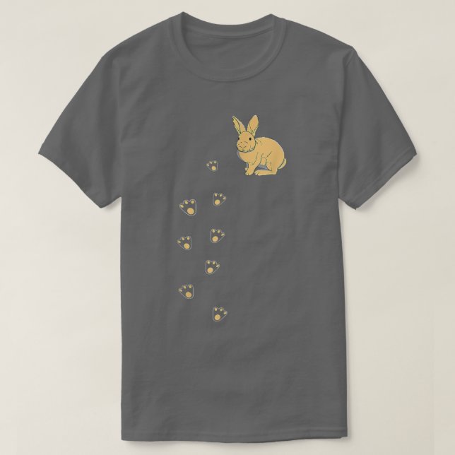 Cute Bunny Rabbit Pocket Påsk Day  T Shirt (Design framsida)