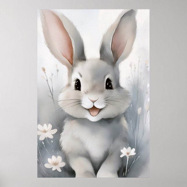 Cute Bunny Rabbit Poster (Framsidan)