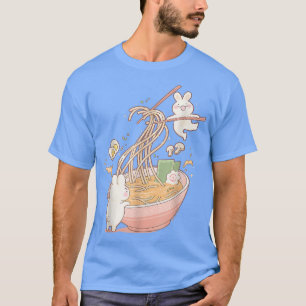 Cute Bunny Rabbit Ramen Noodle Soppa Anime Kawaii T Shirt