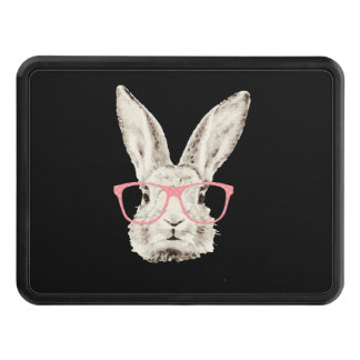 Cute Bunny Rabbit Rosa Glasses Funny Hipster Dragkroksskydd