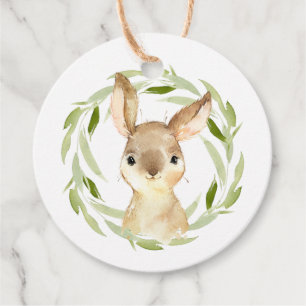 Cute Bunny Rabbit Tack Gåvor Etiketter