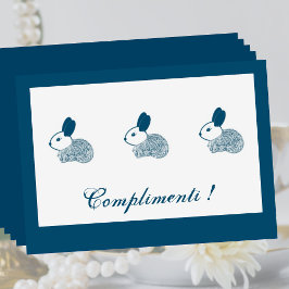 Cute Bunny Rabbits Grattisar Kort