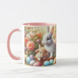 Cute Bunny Rabbits Påsk Mugg